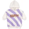 LÄSSIG Sweat à Capuche Little Gang Happy Blanc Lilas - 1/2 Ans