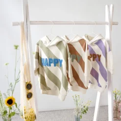 LÄSSIG Sweat à Capuche Little Gang Happy Blanc Lilas - 1/2 Ans