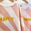 LÄSSIG Sweat Little Gang Happy Blanc Rose - 1/2 Ans