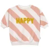 LÄSSIG Sweat Little Gang Happy Blanc Rose - 3/6 Mois