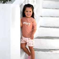 LÄSSIG T-shirt Anti-UV Manches Courtes Terre - 2/3 Ans