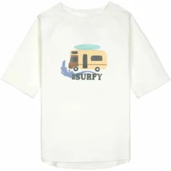 LÄSSIG T-shirt Anti-UV Manches Courtes Camper Ecru - 7/12 Mois