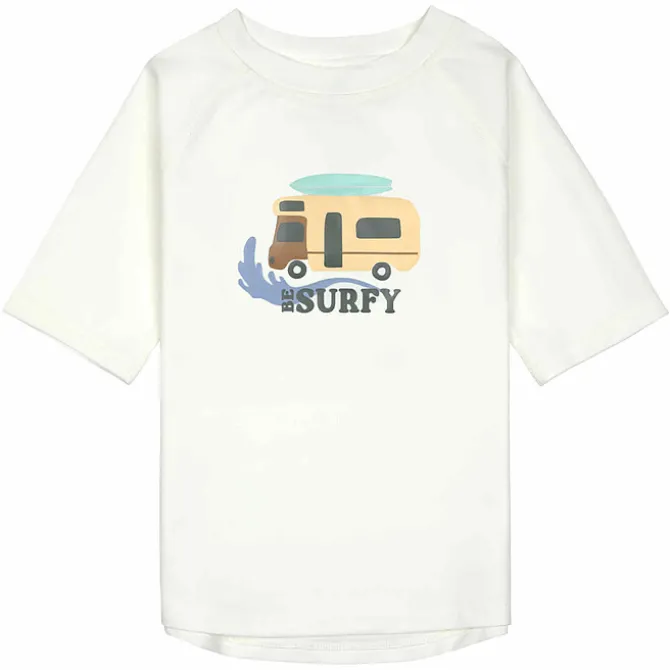 LÄSSIG T-shirt Anti-UV Manches Courtes Camper Ecru - 7/12 Mois