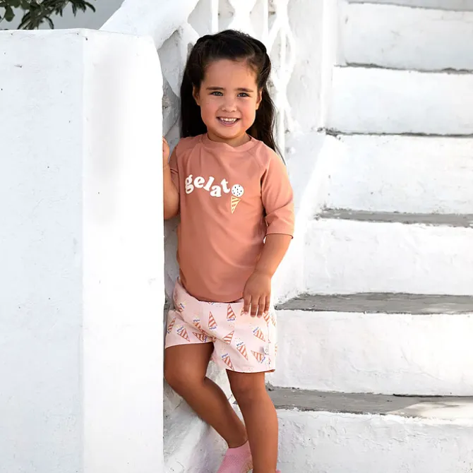 LÄSSIG T-shirt Anti-UV Manches Courtes Terre - 7/12 Mois