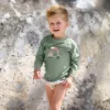 LÄSSIG T-shirt Anti-UV Manches Longues Scooter Chien Vert - 3/6 Mois