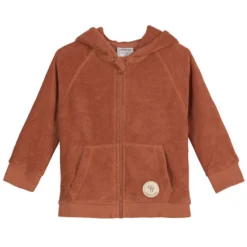 LÄSSIG Veste en Tissu Eponge Rouille - 3/6 Mois