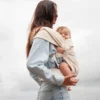 MAMA HANGS Porte-bébé Carry & Bloom - Palm Ecru