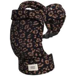MAMA HANGS Porte-bébé Carry & Bloom - Black Leopard