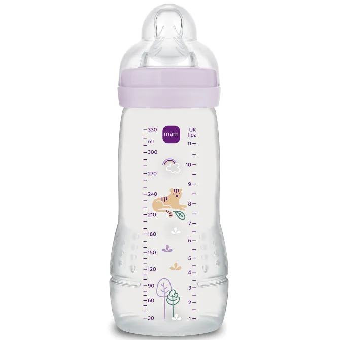 MAM Biberon Easy Active 2ème Âge Lilas - 330 ml
