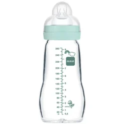 MAM Biberon Verre Colors Of Nature Bleu - 260 ml