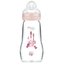 MAM Biberon Verre Colors of Nature Rose - 260 ml