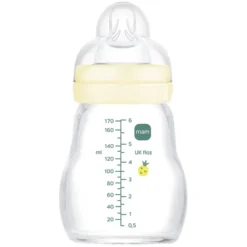 MAM Biberon Verre Colors of Nature Blanc - 170 ml