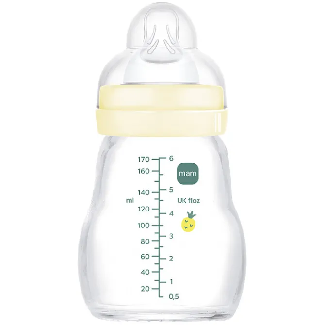 MAM Biberon Verre Colors of Nature Blanc - 170 ml