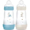 MAM Lot de 2 Biberons Anti-coliques Easy Start Océan et Sable - 260 ml
