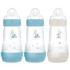 MAM Lot de 3 Biberons Anti-colique Easy Start Océan et Sable - 260 ml