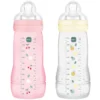 MAM Lot de 2 Biberons Easy Active 2ème Âge Berry & Pearl - 330 ml