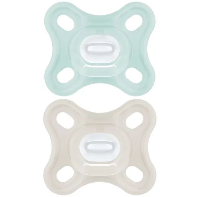 MAM Lot de 2 Sucettes Comfort Silicone Bleu - 0/2 Mois