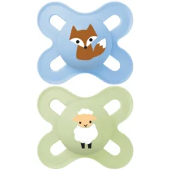 MAM Lot de 2 Sucettes Original Naissance Renard et Mouton - 0/2 Mois