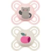 MAM Lot de 2 Sucettes Perfect Chat et Pomme - 0/2 Mois