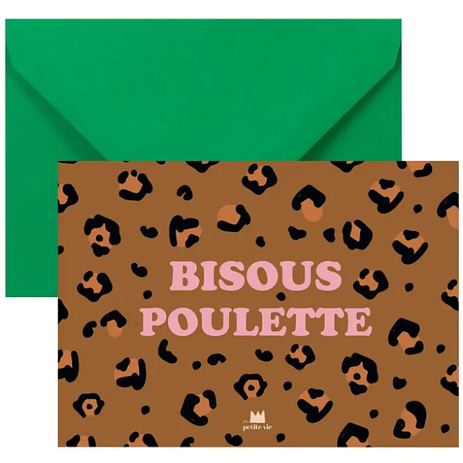 Ma petite vie Carte Bisous Poulette