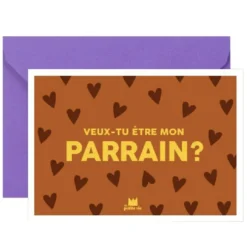 Ma petite vie Carte Veux-Tu Etre Mon Parrain ?