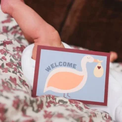 Ma petite vie Carte Welcome Baby Cigogne