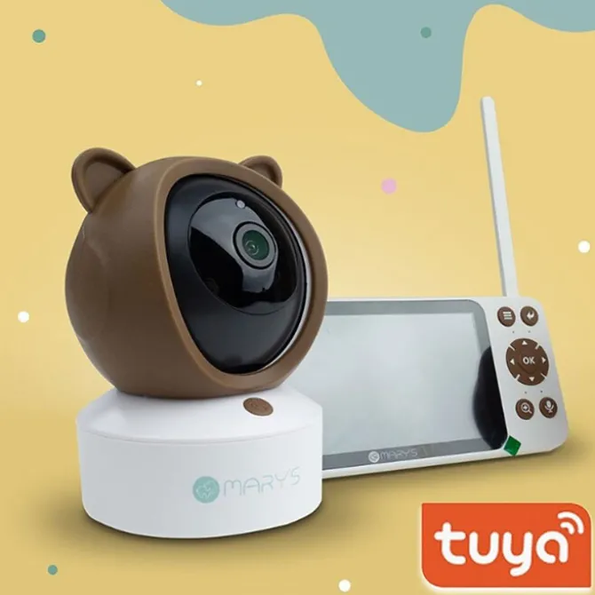 mary's Ecoute-bébé Wi-Fi Caméra 2-en-1 - Brown Bear