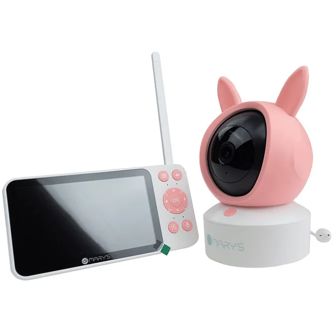mary's Ecoute-bébé Wi-Fi Caméra 2-en-1 - Pink Rabbit