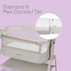 Maxi-Cosi Lot de 2 Draps de Lit Cododo Iora / Iora Air / Tori - 50 x 80,5 cm
