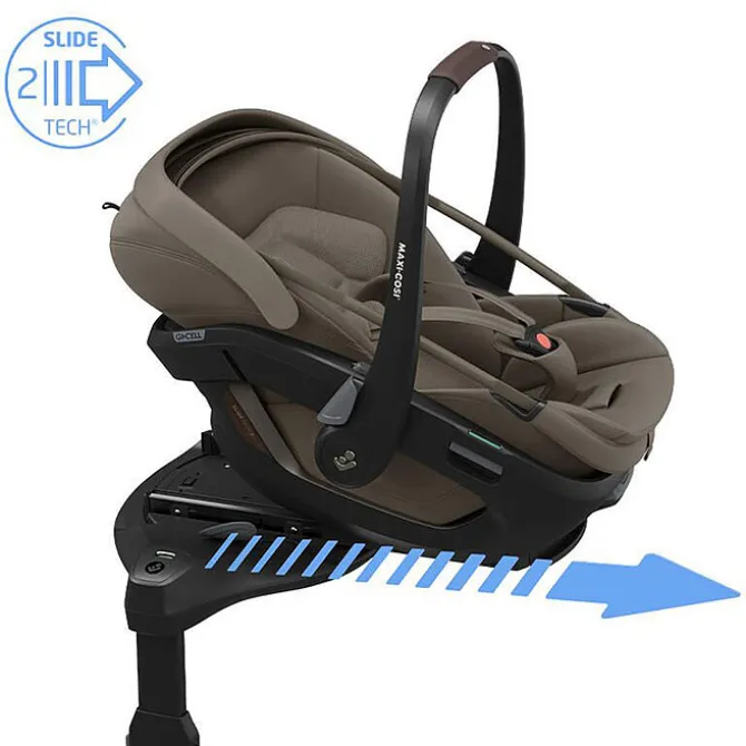 Maxi-Cosi Siège Auto Coral Slide Pro i-Size Groupe 0+ - Oak Truffle