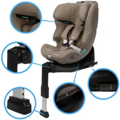 Maxi-Cosi Siège Auto Emerald 360 Plus i-Size Groupe 0/1/2/3 - Authentic Truffle