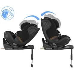 Maxi-Cosi Siège Auto Pearl XL Slide Pro i-Size Groupe 1/2/3 - Authentic Black