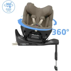 Maxi-Cosi Siège Auto Pearl XL Slide Pro i-Size Groupe 1/2/3 - Authentic Truffle