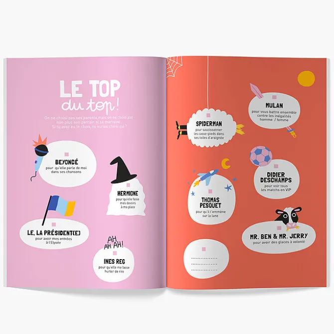 Minus Editions Livre à Compléter Mon Parrain, Ma Marraine à Moi