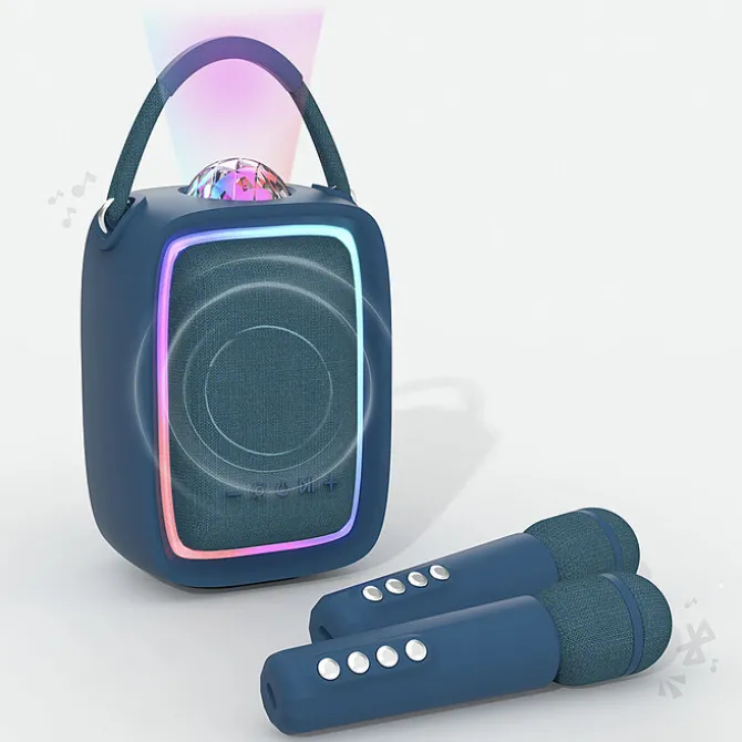 MOB Enceinte Karaoké Portable avec Projecteur Singy Party - Dark Blue