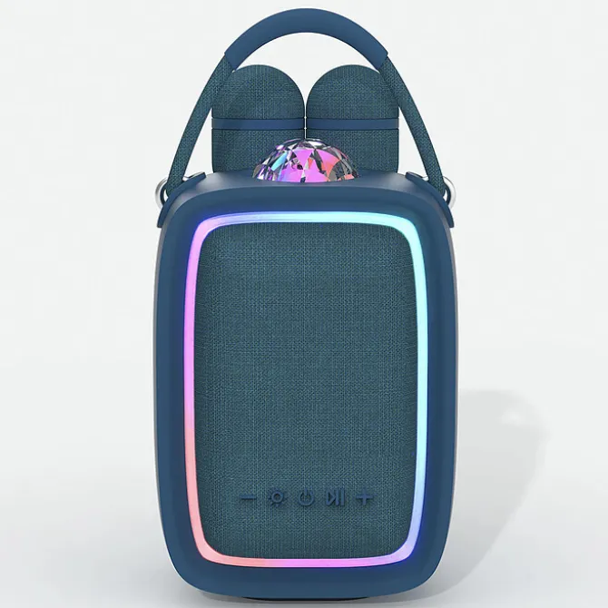 MOB Enceinte Karaoké Portable avec Projecteur Singy Party - Dark Blue