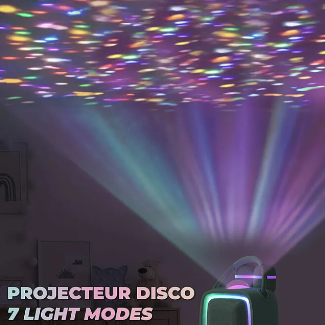 MOB Enceinte Karaoké Portable avec Projecteur Singy Party - Dark Blue