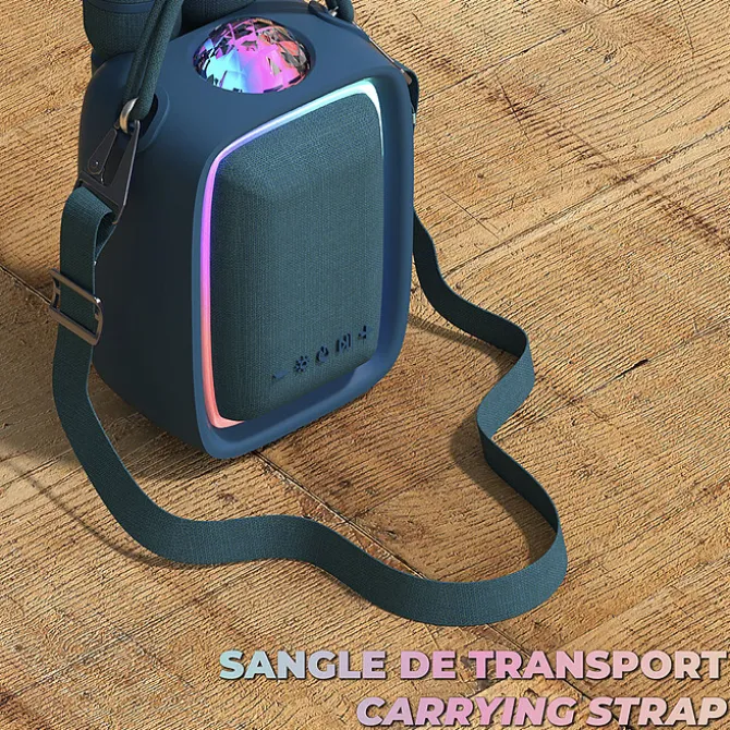 MOB Enceinte Karaoké Portable avec Projecteur Singy Party - Dark Blue