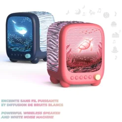 MOB Veilleuse Aquatique et Enceinte Wavy Light - Coral