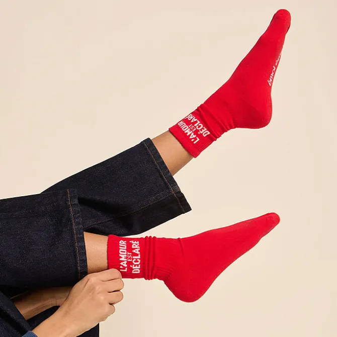 émoi émoi Chaussettes L'Amour est Déclaré Rouge - 42/46