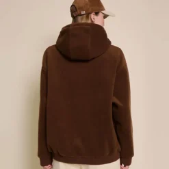 émoi émoi Hoodie Polaire Recyclée We Are Family Chocolat - L