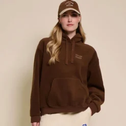 émoi émoi Hoodie Polaire Recyclée We Are Family Chocolat - S