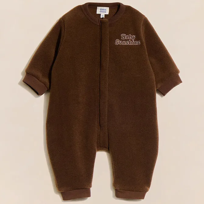 émoi émoi Mini Combinaison Polaire Recyclée Baby Sunshine Chocolat - 18 Mois