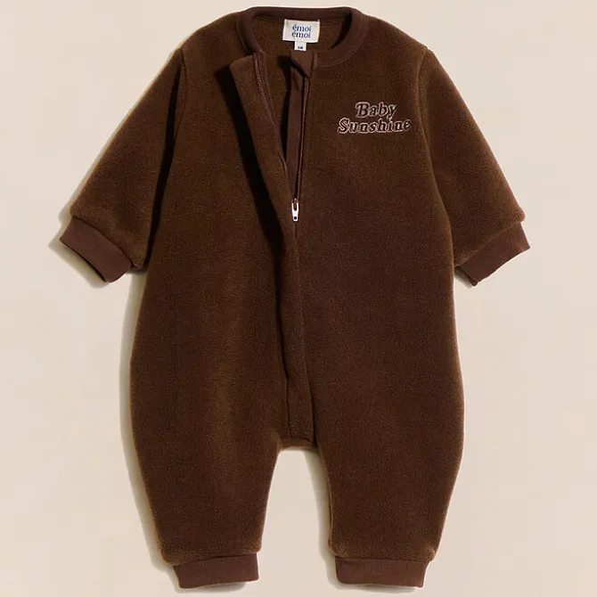 émoi émoi Mini Combinaison Polaire Recyclée Baby Sunshine Chocolat - 12 Mois