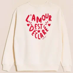émoi émoi Sweat L'Amour est Déclaré Crème Rouge - L