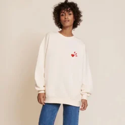 émoi émoi Sweat L'Amour est Déclaré Crème Rouge - L