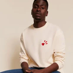émoi émoi Sweat L'Amour est Déclaré Crème Rouge - M