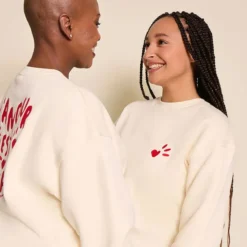 émoi émoi Sweat L'Amour est Déclaré Crème Rouge - M