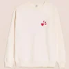 émoi émoi Sweat L'Amour est Déclaré Crème Rouge - S