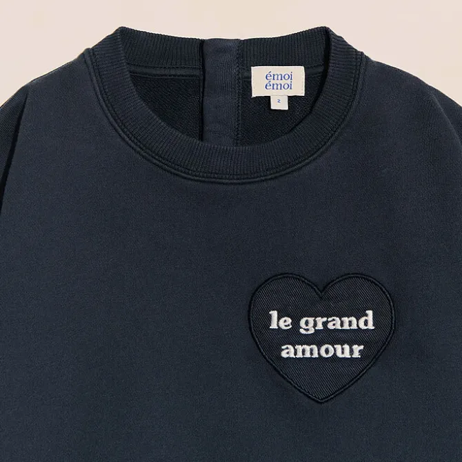 émoi émoi Sweat Le Grand Amour Charbon - 12 Mois